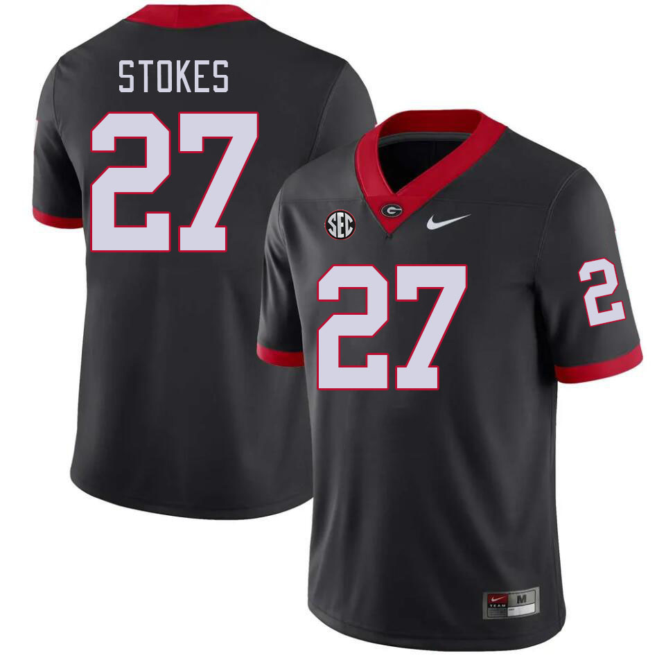 #27 Eric Stokes Georgia Bulldogs Jerseys Football Stitched-Black